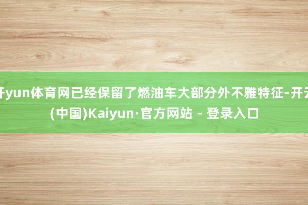 开yun体育网已经保留了燃油车大部分外不雅特征-开云(中国)Kaiyun·官方网站 - 登录入口