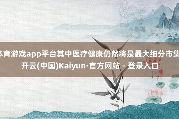 体育游戏app平台其中医疗健康仍然将是最大细分市集-开云(中国)Kaiyun·官方网站 - 登录入口