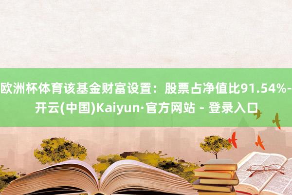 欧洲杯体育该基金财富设置：股票占净值比91.54%-开云(中国)Kaiyun·官方网站 - 登录入口