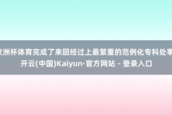 欧洲杯体育完成了来回经过上最繁重的范例化专科处事-开云(中国)Kaiyun·官方网站 - 登录入口