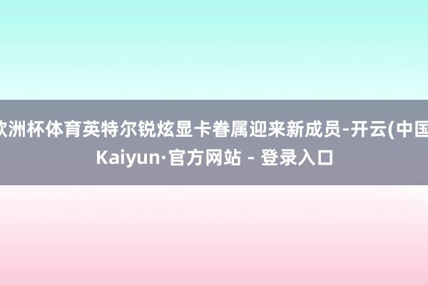 欧洲杯体育英特尔锐炫显卡眷属迎来新成员-开云(中国)Kaiyun·官方网站 - 登录入口