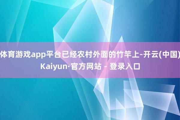 体育游戏app平台已经农村外面的竹竿上-开云(中国)Kaiyun·官方网站 - 登录入口